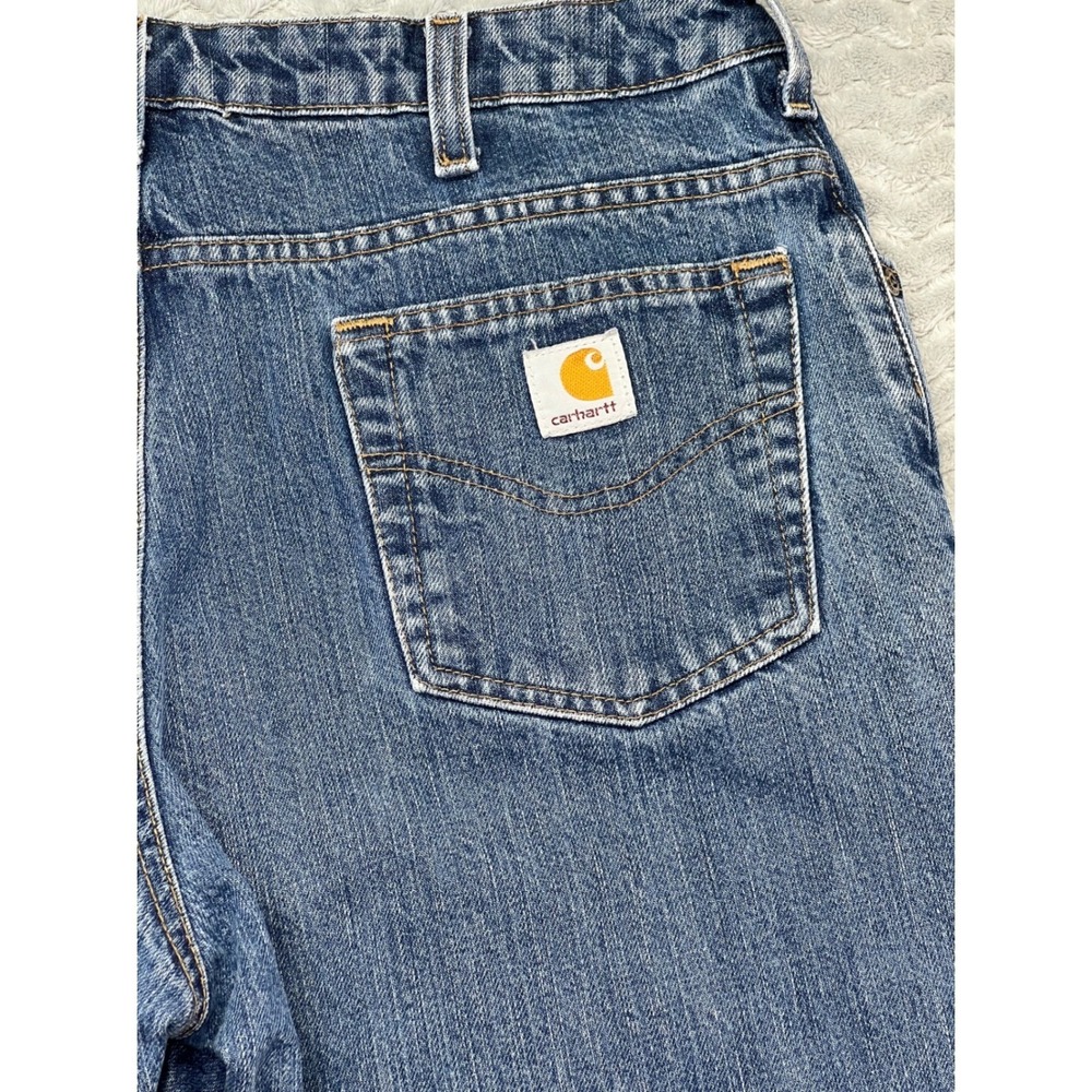Carhartt Women's Relaxed Fit Jeans Blue Denim Classic Style Comfortable - Picture 11 of 11